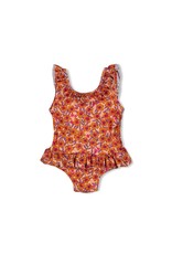 Feetje Baby Feetje Badpak AOP - Love Peace Aloha - Perzik  - 53200056