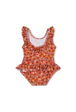 Feetje Baby Feetje Badpak AOP - Love Peace Aloha - Perzik  - 53200056