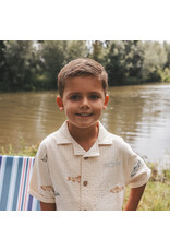 Your Wishes Baby & Peuter kleding Your Wishes jongen shirt Shark Fish - Loose fit - offwhite