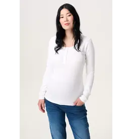 Noppies Noppies Zwangerschapsshirt | Voedingsshirt | Wit