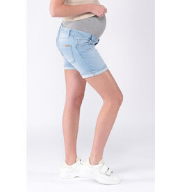 Love2Wait Love2Wait zwangerschap short | jeans | light wash denim