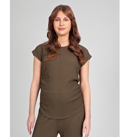 Love2Wait Love2Wait zwangerschapstop  Zina - Olijf groen