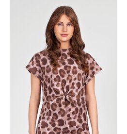 Love2Wait Love2Wait zwangerschapstop  Zoe - Boxy Shirt Leopard pink