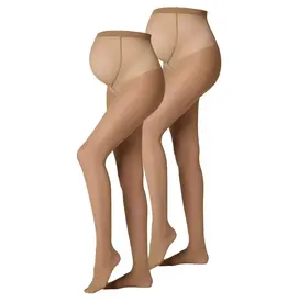 Noppies Noppies zwangerschapspanty 20 denier huidskleur - 2-pack