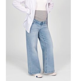 Love2Wait Love2Wait zwangerschapsjeans Jill | Wide Leg L34 | Light wash