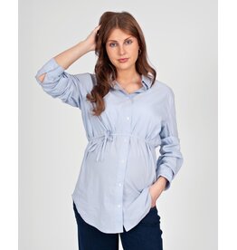Love2Wait Love2Wait zwangerschapsblouse | voedingsblouse | Zoela | blauw