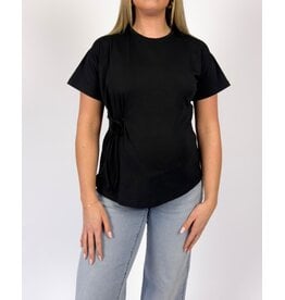 Love2Wait Love2Wait zwangerschapsshirt knot - Zuria - zwart