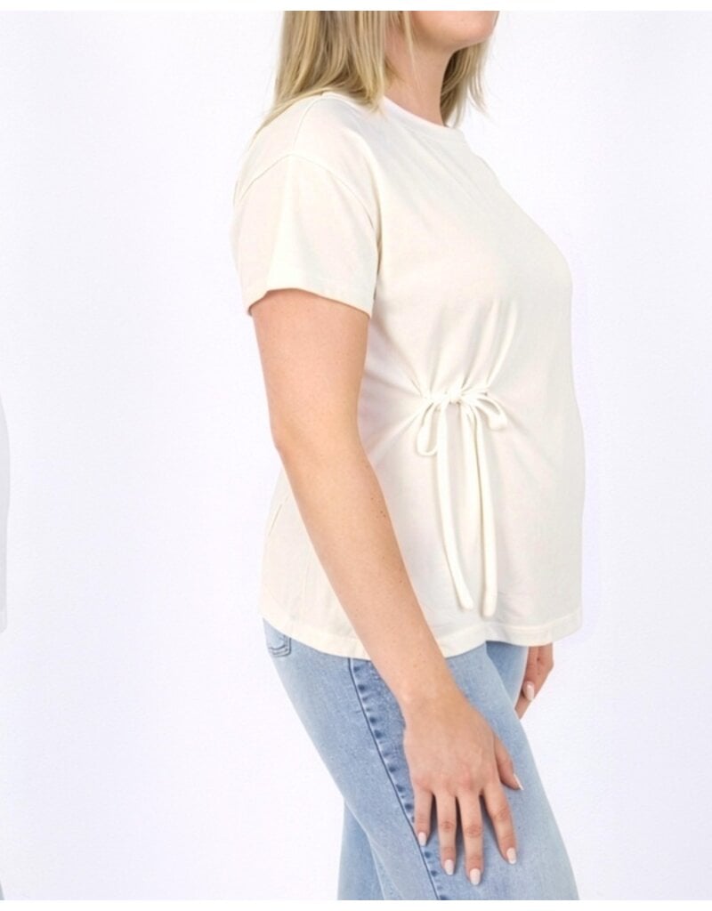Love2Wait Love2Wait Shirt knot - Zuria - cream - B999 Zuria 1003 beige wit