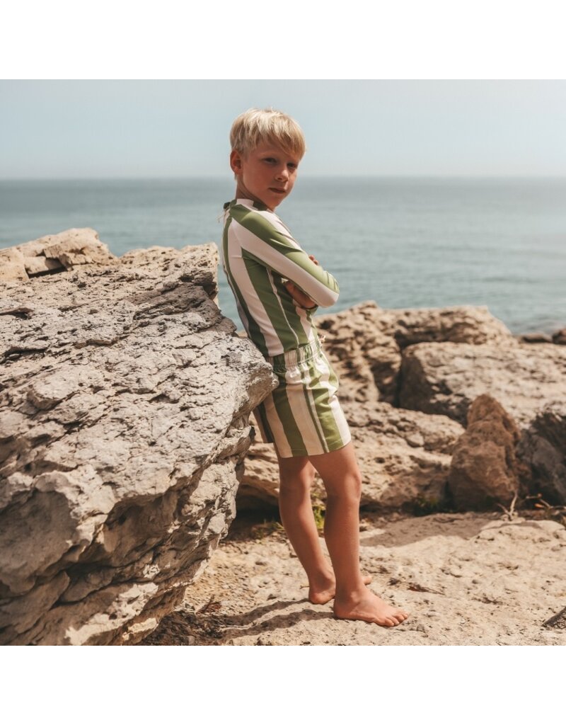 Salted Stories Salted Stories | Zwembroek | Wide Stripe | short groen