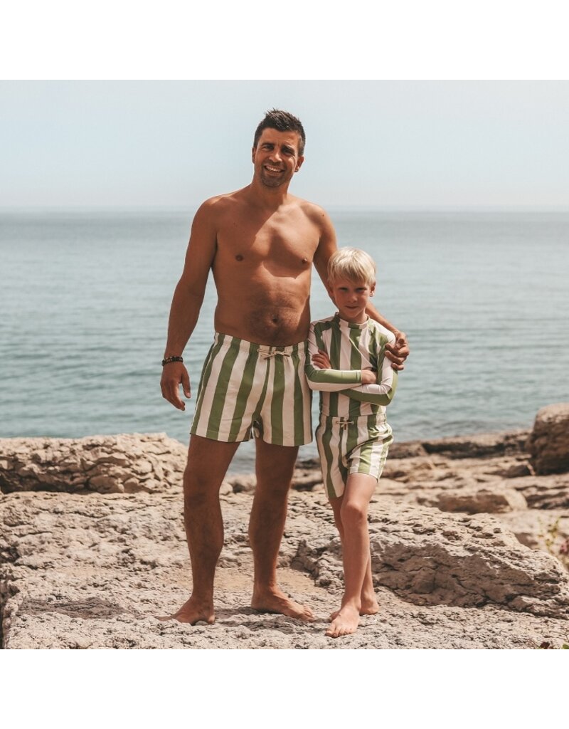 Salted Stories Salted Stories | Zwembroek | Wide Stripe | short groen
