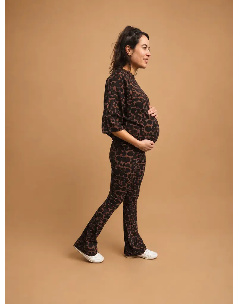 Swan and the People Swan and the People - Shirt 3/4 mouw Leopard bruin