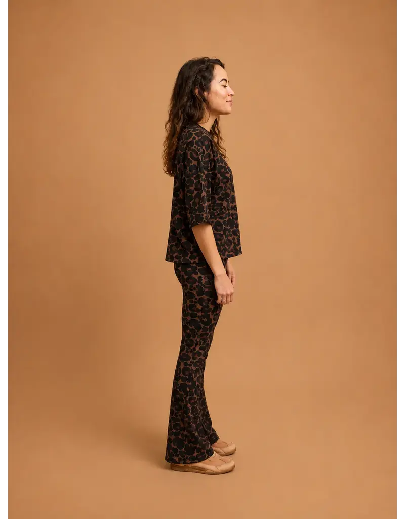 Swan and the People Swan and the People - Shirt 3/4 mouw Leopard bruin