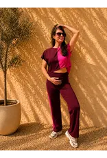 Swan and the People Swan and the People - Wide pants - sideseam - Burgundy