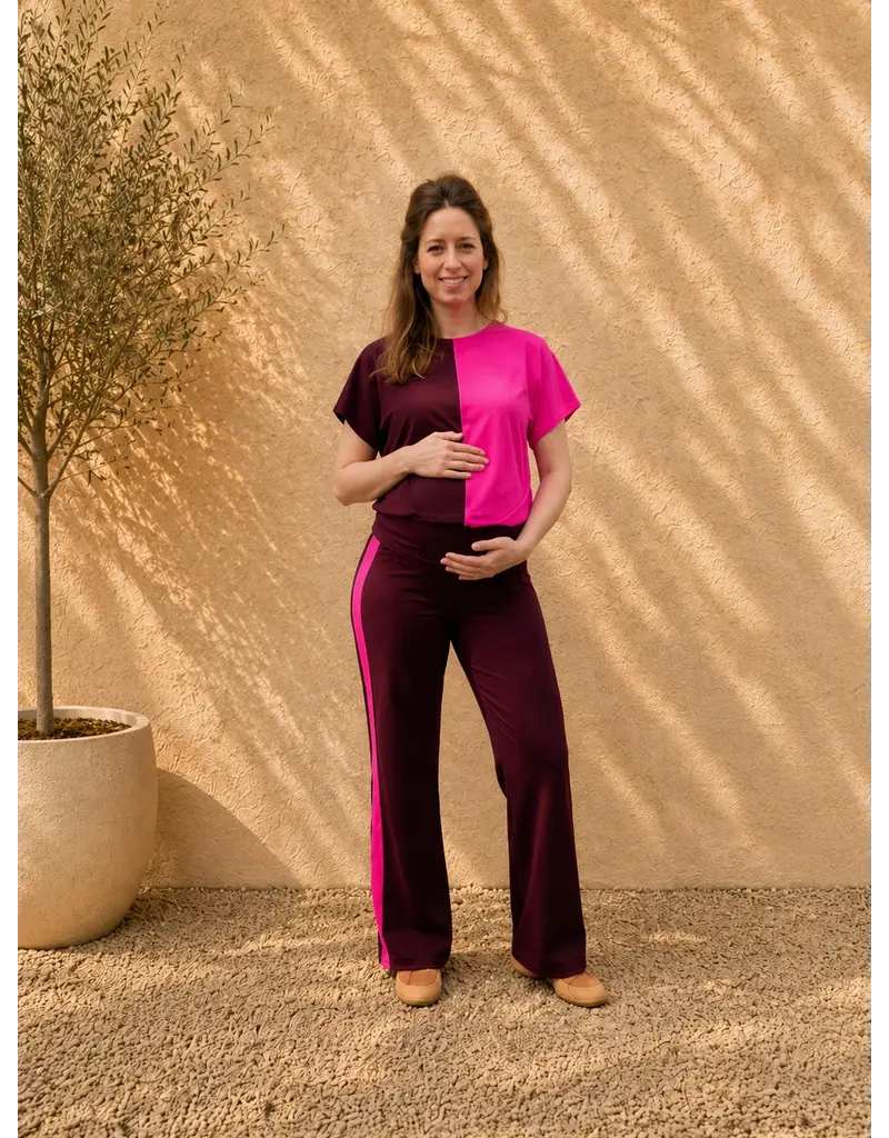 Swan and the People Swan and the People - Wide pants - sideseam - Burgundy