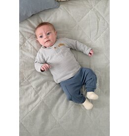 Feetje Baby Feetje babybroek jongen - Breakfast Buddy - blauw rib