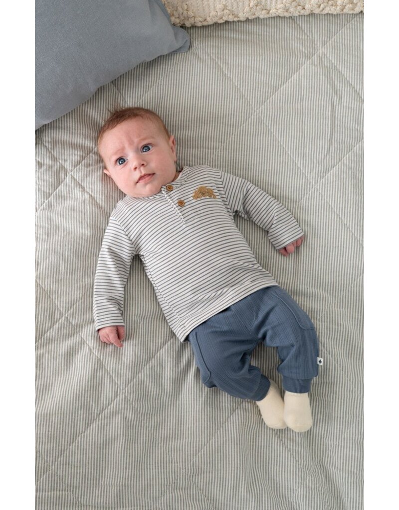 Feetje Baby Feetje jongen broek - Breakfast Buddy - blauw rib - 52202563