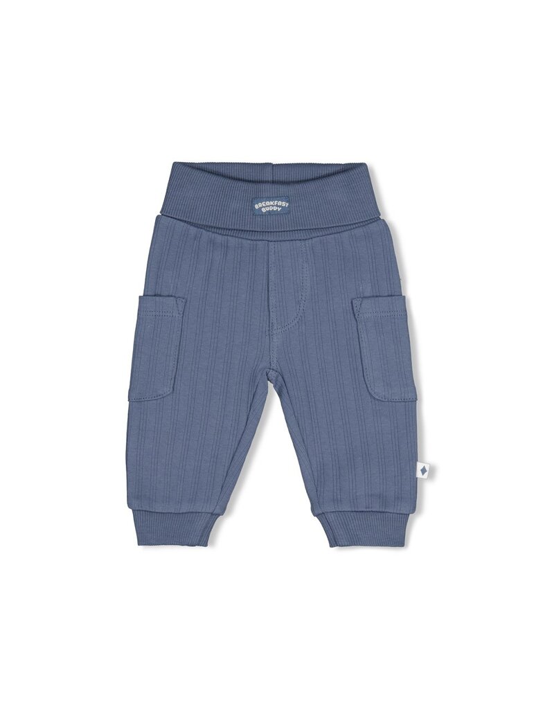 Feetje Baby Feetje jongen broek - Breakfast Buddy - blauw rib - 52202563