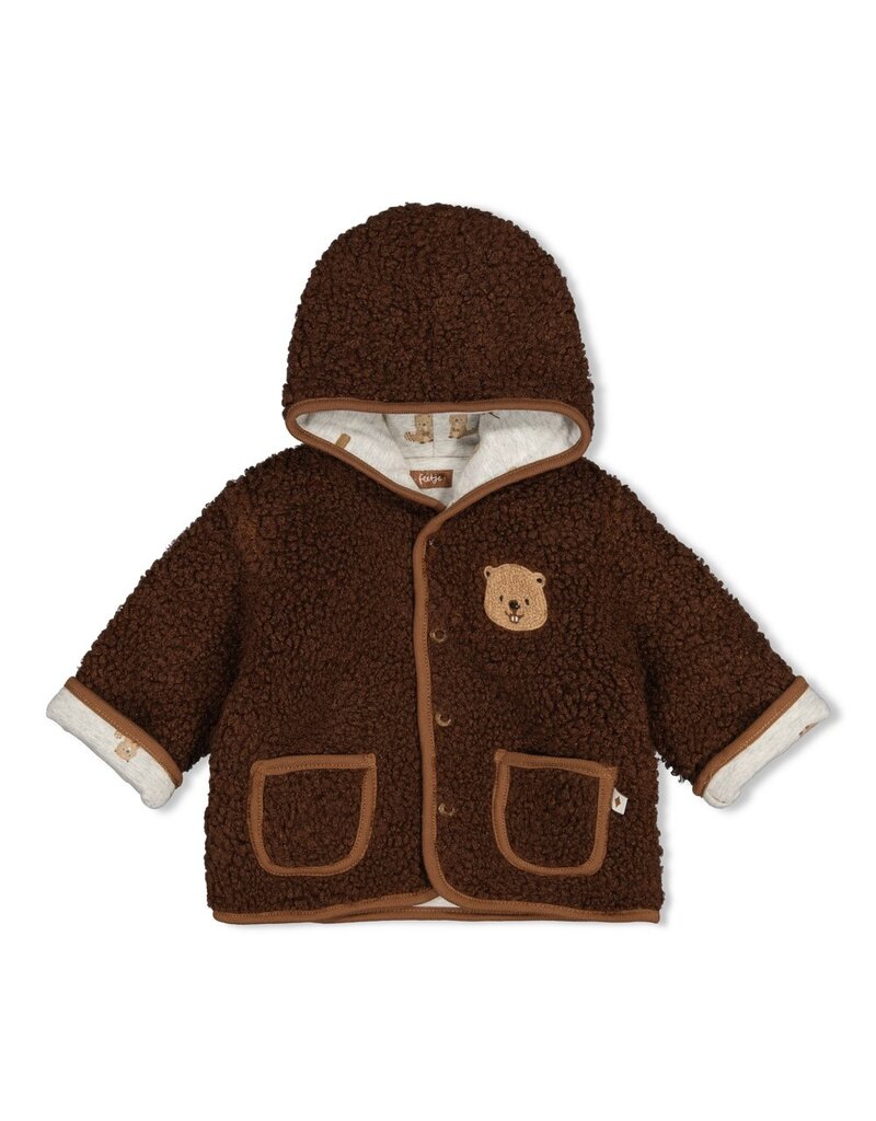 Feetje Baby Feetje Teddy Jas - Tiny Timber Tales - Bruin - 51800364