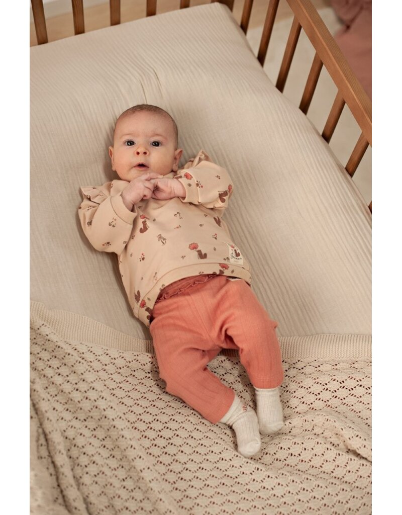 Feetje Baby Feetje meisjes legging - Forest Garden - roze - pointelle rib - 52202583
