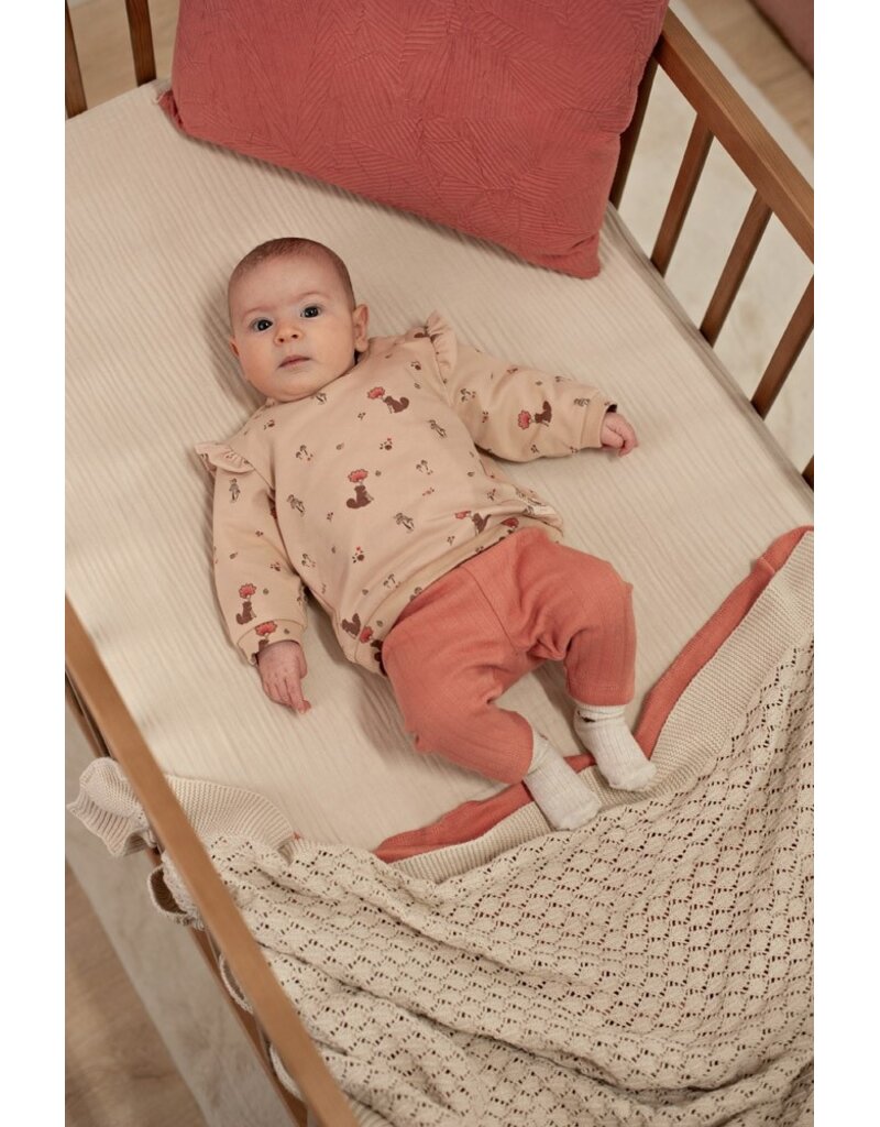 Feetje Baby Feetje meisjes legging - Forest Garden - roze - pointelle rib - 52202583
