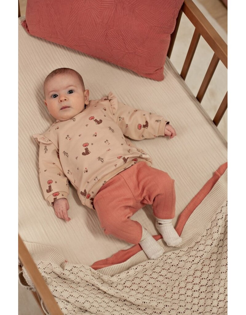 Feetje Baby Feetje meisjes legging - Forest Garden - roze - pointelle rib - 52202583