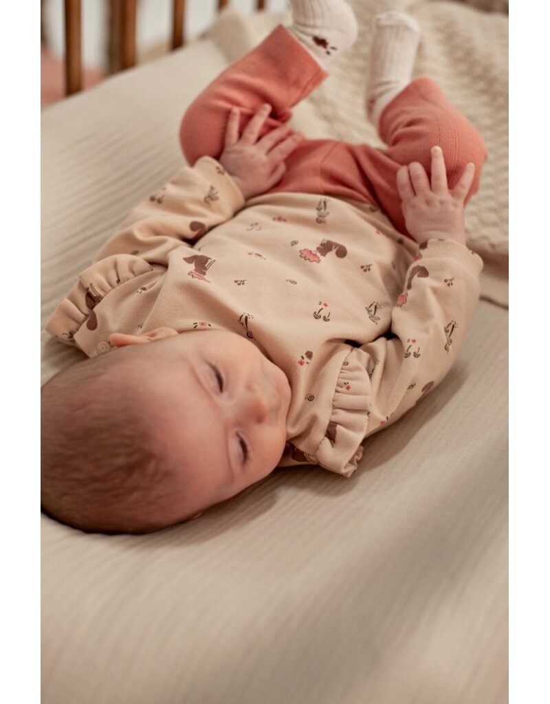 Feetje Baby Feetje meisjes legging - Forest Garden - roze - pointelle rib - 52202583