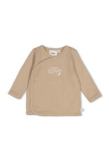 Feetje Baby Feetje baby overslagshirt - Over the Moon for You - taupe - 51602803