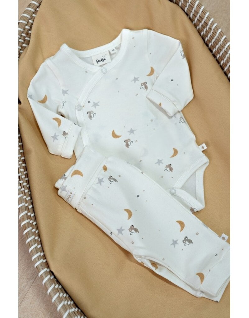 Feetje Baby Feetje broek - Over the Moon for You - offwhite geprint - 52202566