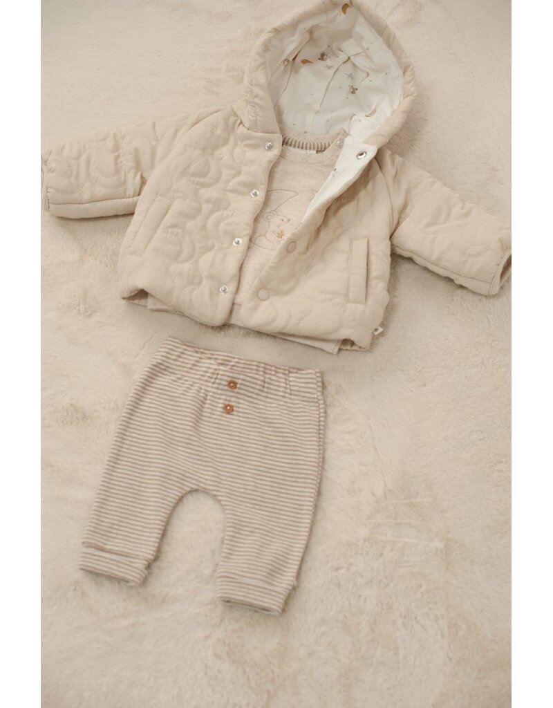 Feetje Baby Feetje broek - Over the Moon for You - taupe gestreept - 52202569