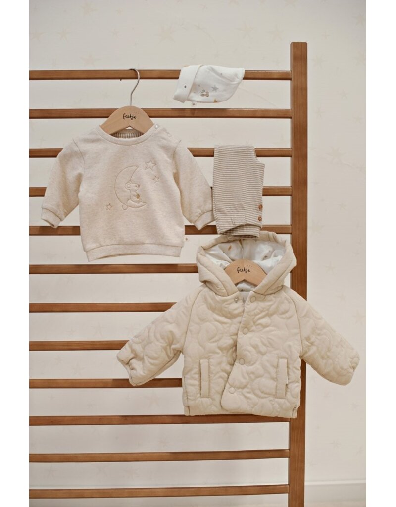 Feetje Baby Feetje broek - Over the Moon for You - taupe gestreept - 52202569
