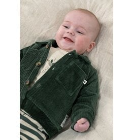Feetje Baby Feetje babyjasje jongen velours - Wiggle and Waddle - groen