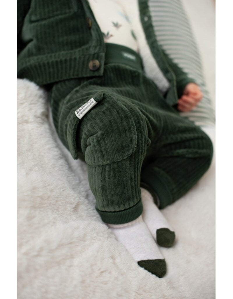 Feetje Baby Feetje jongen jasje - Wiggle and Waddle - rib groen - 51300579