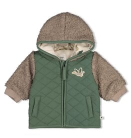 Feetje Baby Feetje jongens jas boucle  - Wiggle and Waddle - groen