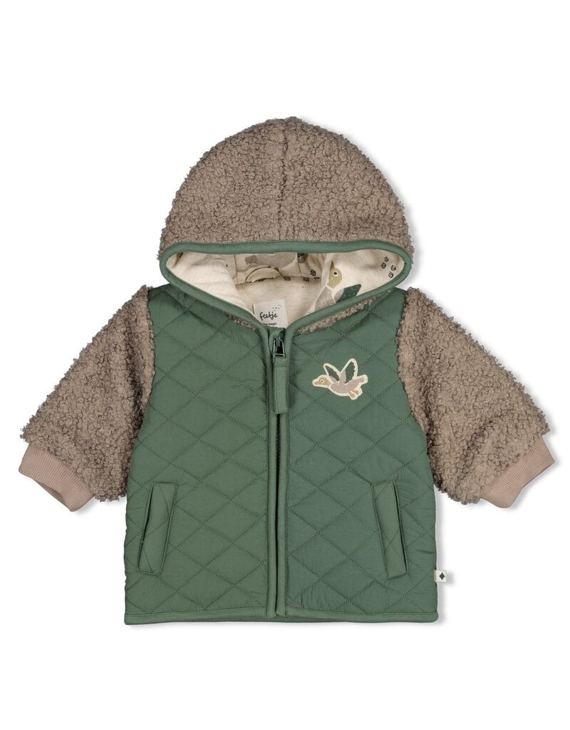 Feetje Baby Feetje jongens jas boucle  - Wiggle and Waddle - groen - 51800369