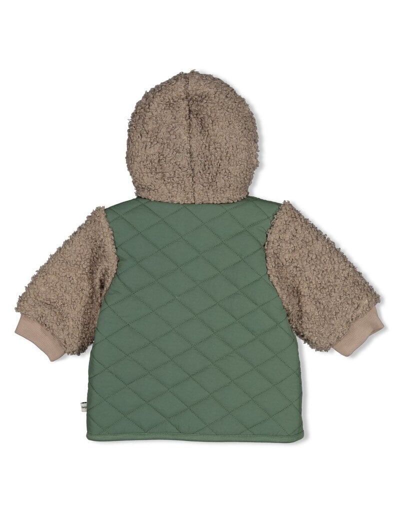 Feetje Baby Feetje jongens jas boucle  - Wiggle and Waddle - groen - 51800369