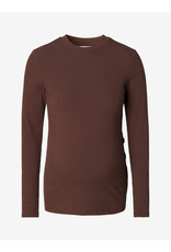 Noppies Noppies zwangerschapsshirt  - twin rib - donker bruin - 6030001 2613