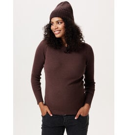 Noppies Noppies zwangerschapsshirt  - twin rib - donker bruin