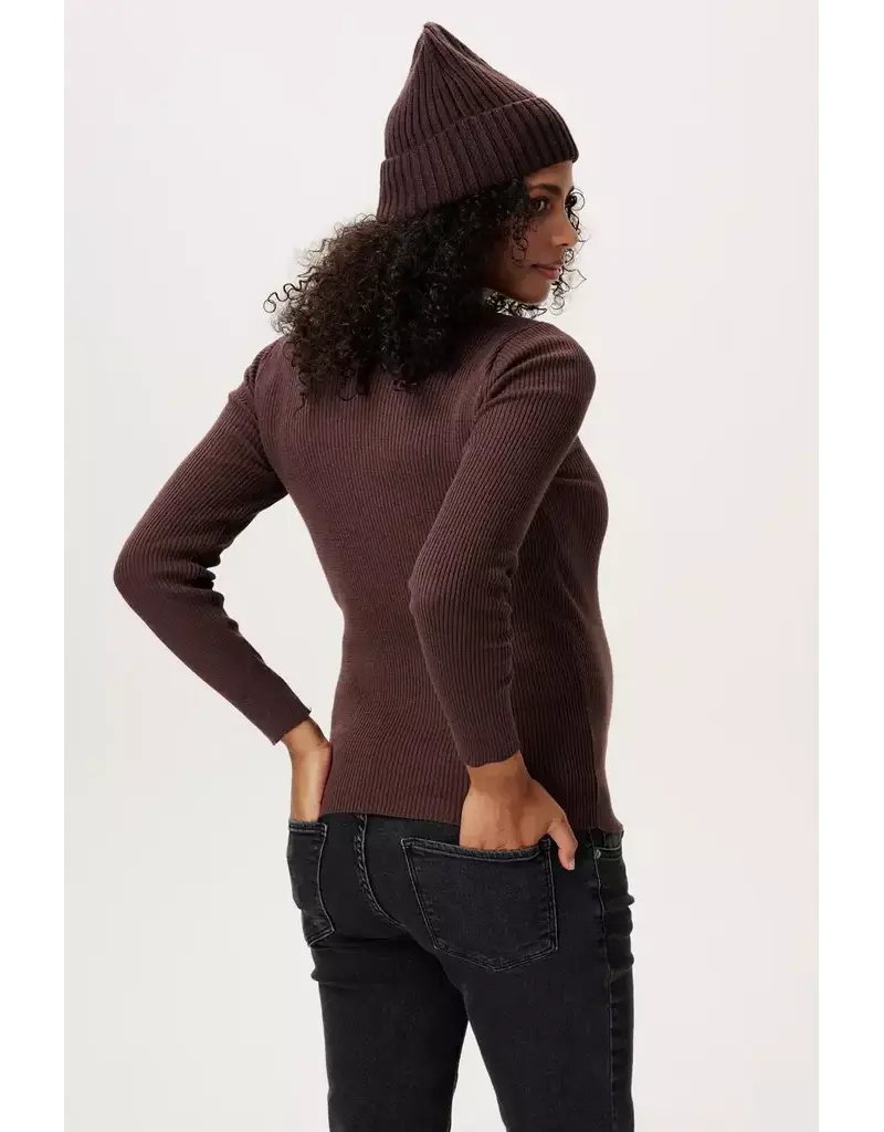Noppies Noppies zwangerschapsshirt  - twin rib - donker bruin - 6030001 2613