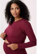 Noppies Zwangerschap & voedingsshirt  - cropped - Zinfandel rood - 6030022 4260
