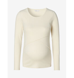 Noppies Noppies Zwangerschap & Voeding shirt - Bone White