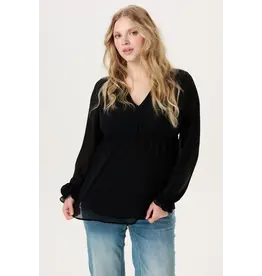 Noppies Noppies Zwangerschap & borstvoeding blouse - zwart