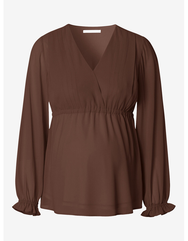 Noppies Noppies Zwangerschap & Voedingsblouse - bruin - 6030010 2613