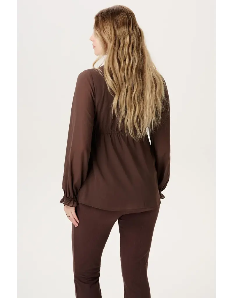 Noppies Noppies Zwangerschap & Voedingsblouse - bruin - 6030010 2613