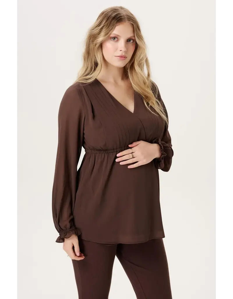 Noppies Noppies Zwangerschap & Voedingsblouse - bruin - 6030010 2613