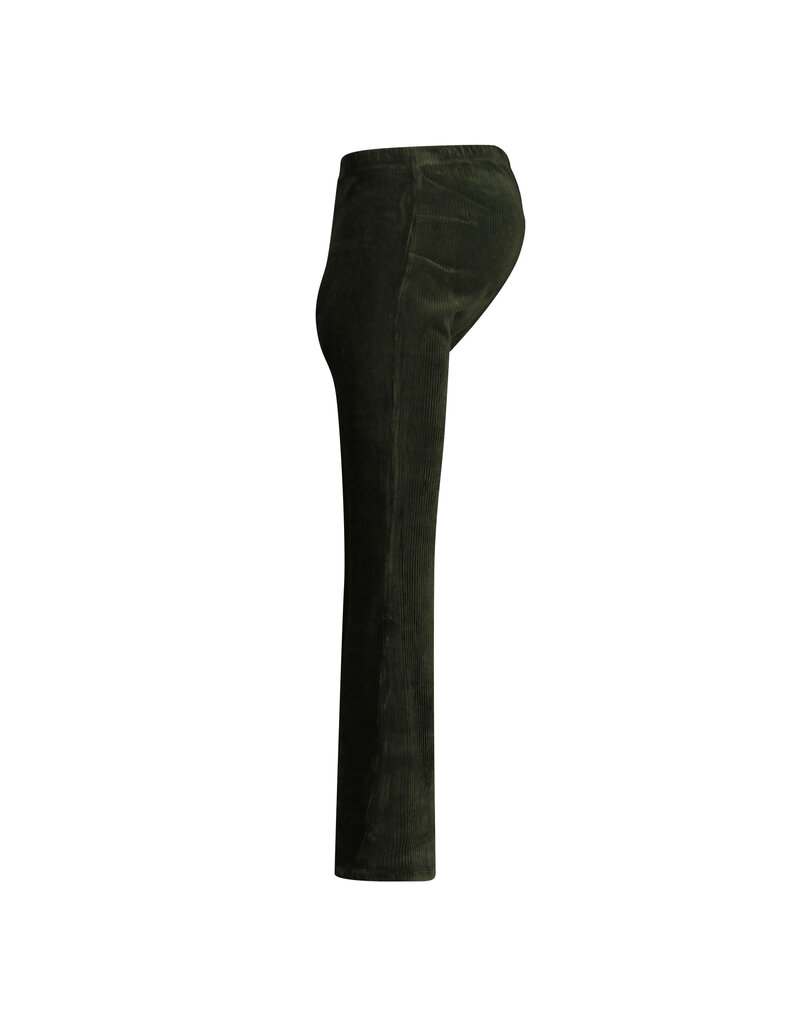 Love2Wait Love2Wait Pants Flared rib velvet - Olive - C252001 054