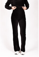 Love2Wait Love2Wait Pants Flared rib velvet - zwart C252001 004