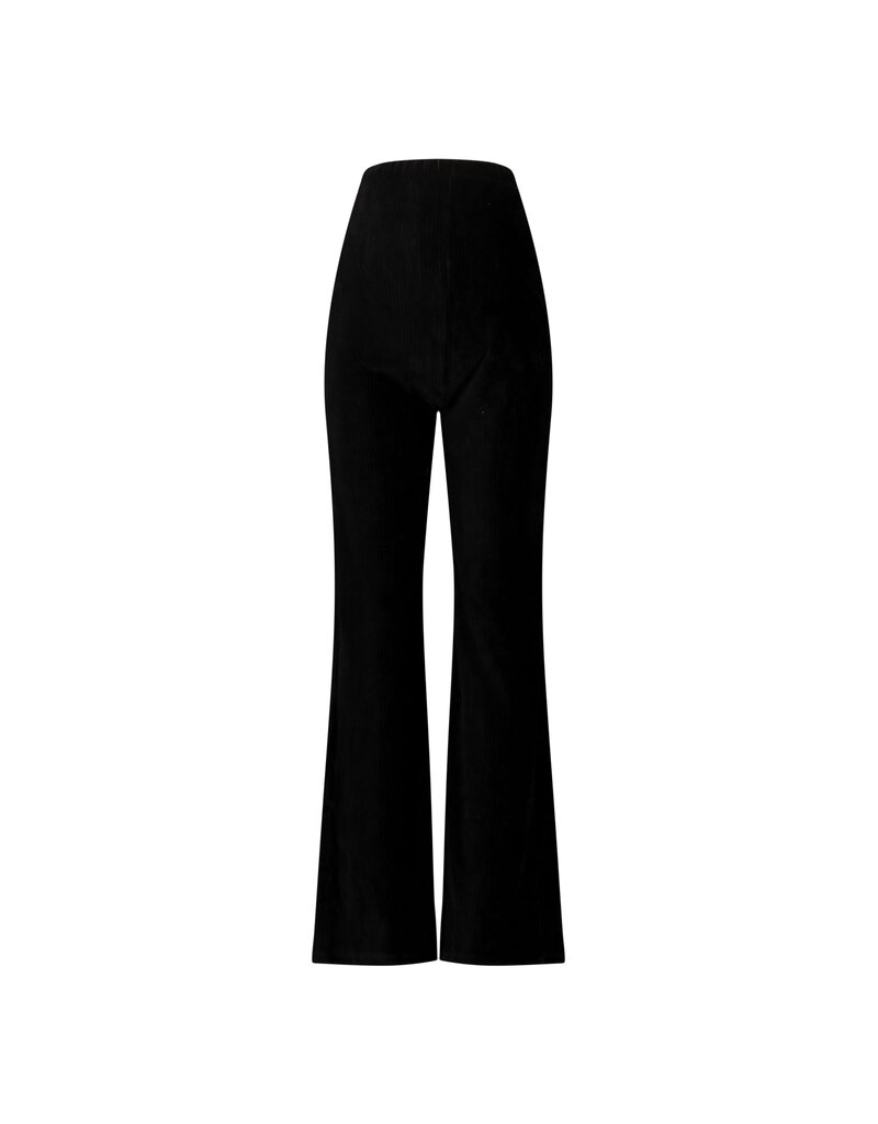Love2Wait Love2Wait Pants Flared rib velvet - zwart C252001 004