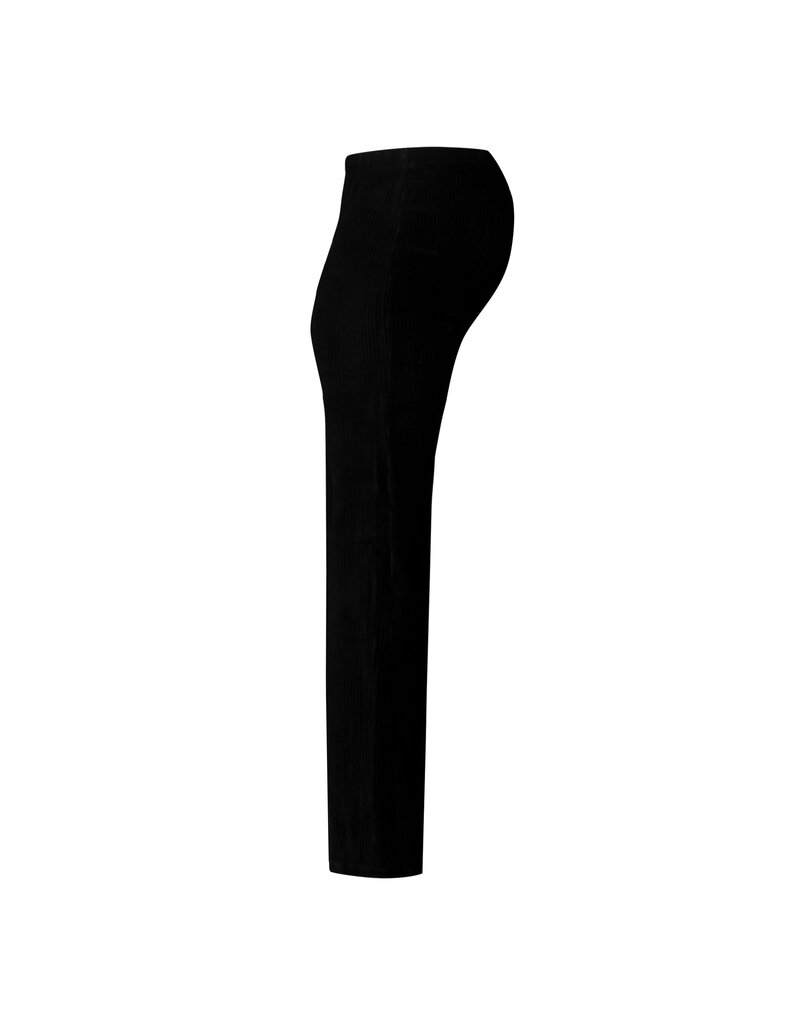 Love2Wait Love2Wait Pants Flared rib velvet - zwart C252001 004