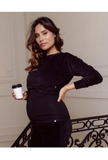 Love2Wait Love2Wait Sweater - Velvet - cropped - Zwart - B999 Alisa