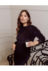 Love2Wait Love2Wait Sweater - Velvet - cropped - Zwart - B999 Alisa